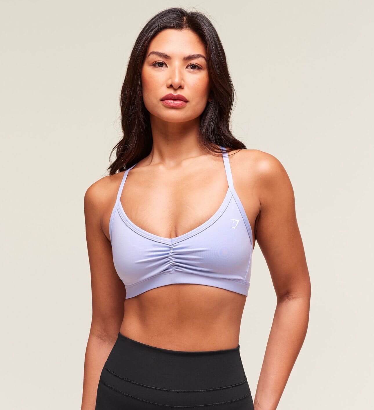 Ruched Strappy Sports Bra - Image 2